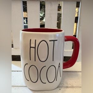 Rae Dunn Red and White Hot Cocoa Mug